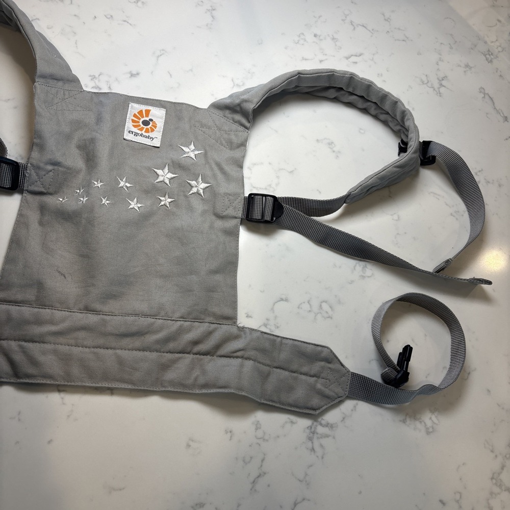 Ergobaby Ergo Baby Doll Carrier Galaxy Gray Embroidered Stars Pretend Play - Picture 2 of 8